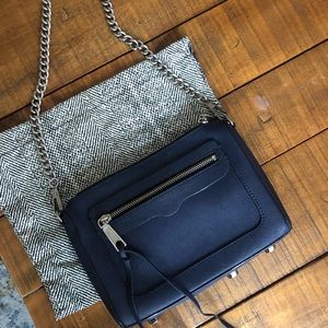 Rebecca Minkoff Avery zipper crossbody bag navy